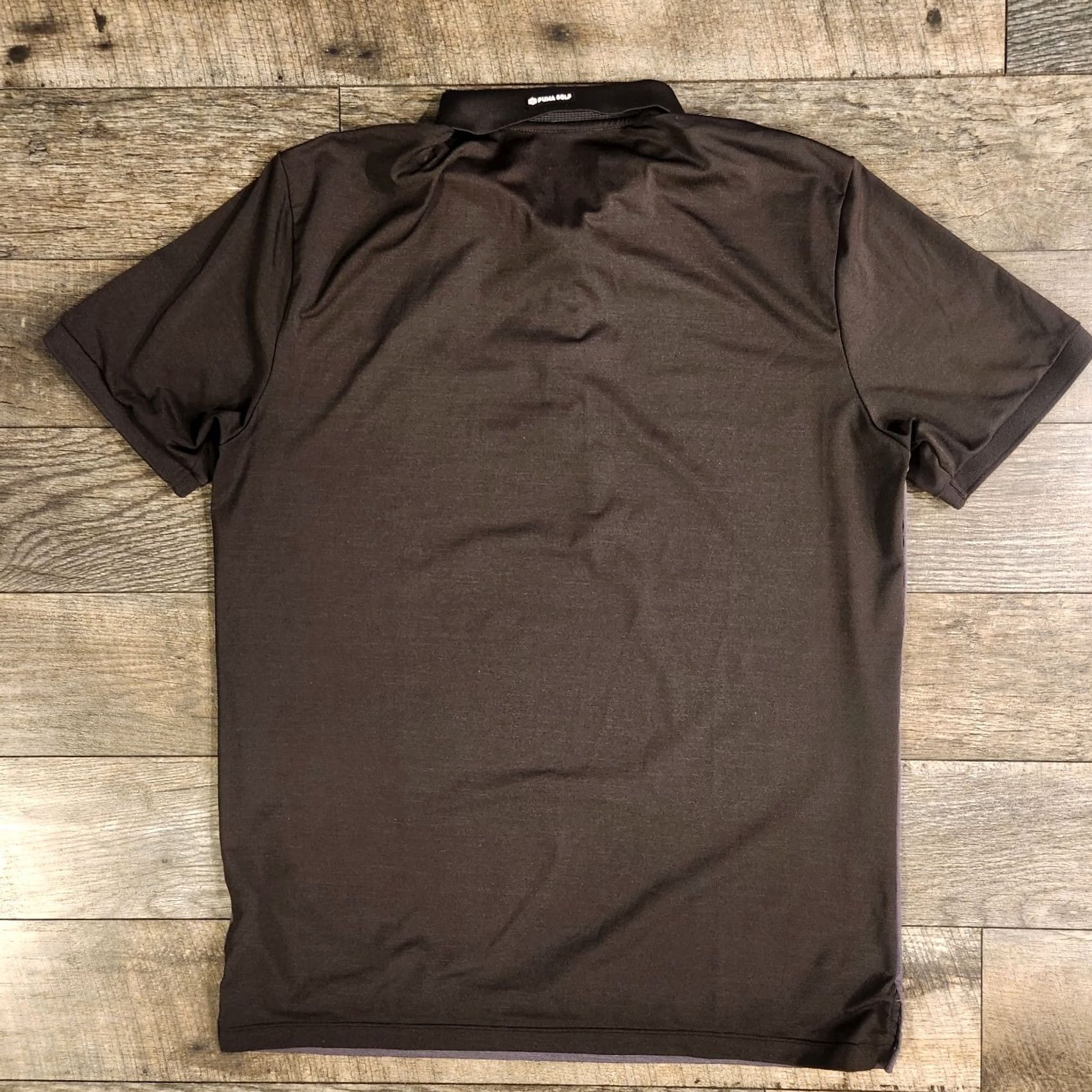 Puma PUMA Polo Shirt Men M Golf Performance Striped Gray Short Sleeve Logo Embroidered Size US M / EU 48-50 / 2 - 5 Thumbnail