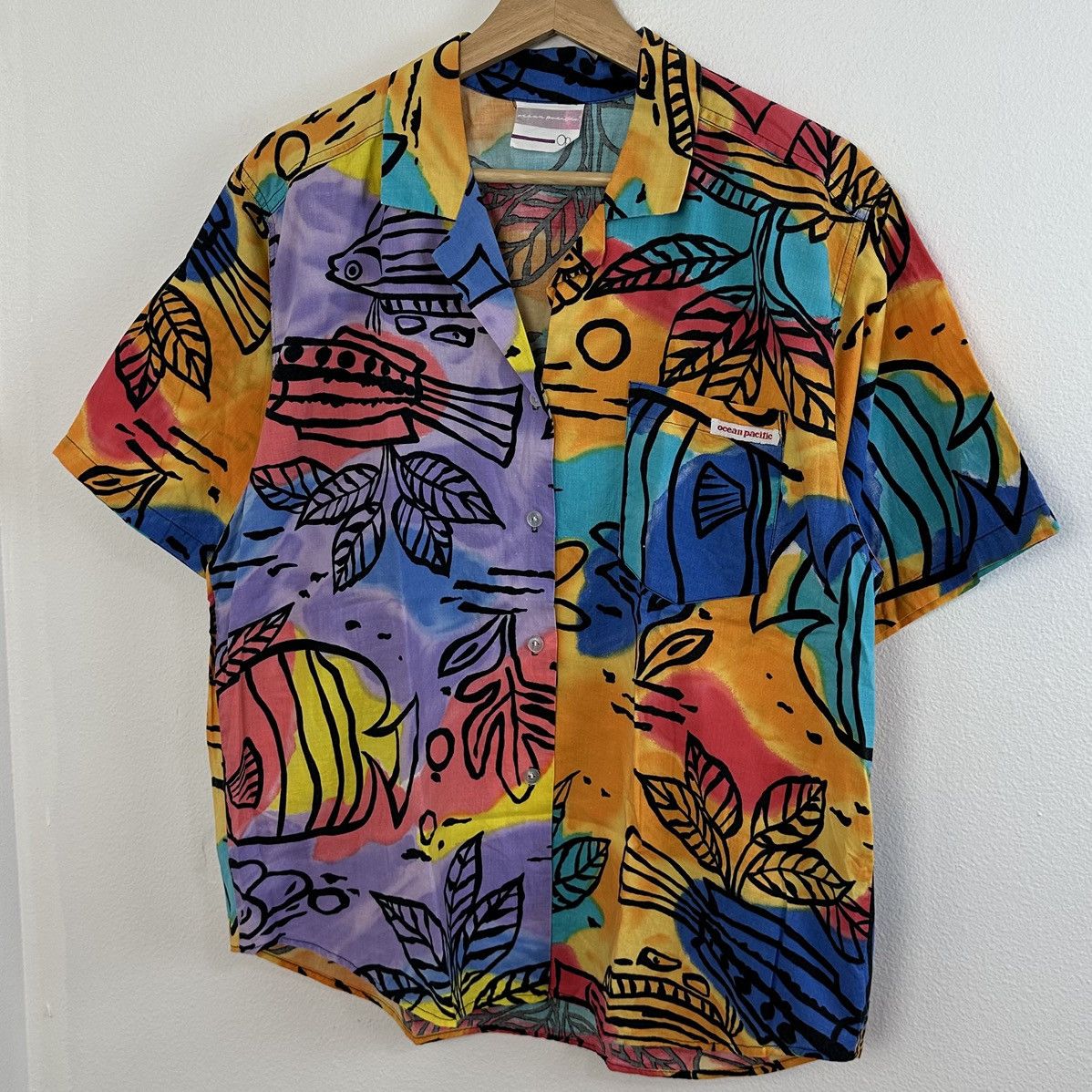 Ocean Pacific × Vintage Vintage Ocean Pacific Hawaiian Shirt 1980s Aloha OP Large Size US L / EU 52-54 / 3 - 2 Thumbnail