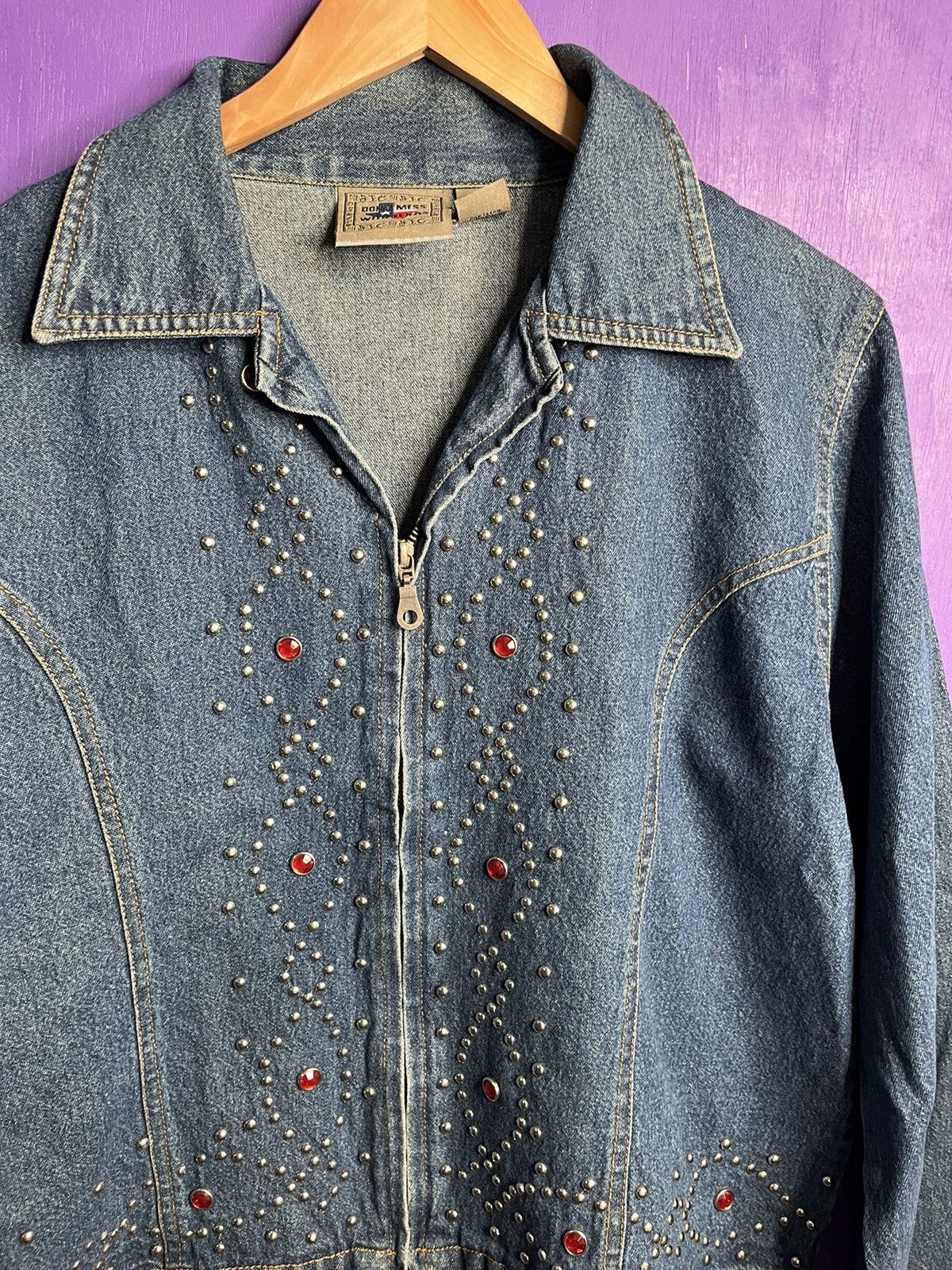 Vintage Vintage 00s don’t mess with Texas bedazzled denim jacket Size M / US 6-8 / IT 42-44 - 3 Thumbnail