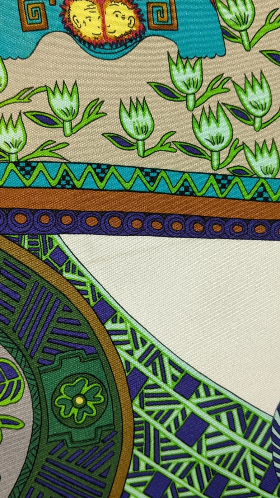 Hermes Hermes Art des Steppes by Annie Faivre Silk Scarf Size ONE SIZE - 4 Thumbnail