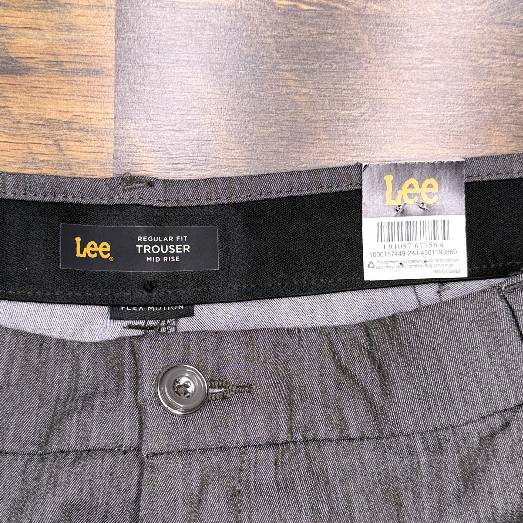 Lee Lee Pants Womens 18 Short Mid Rise Comfort Chino Bootcut Gray Size 40" / US 18 - 7 Thumbnail