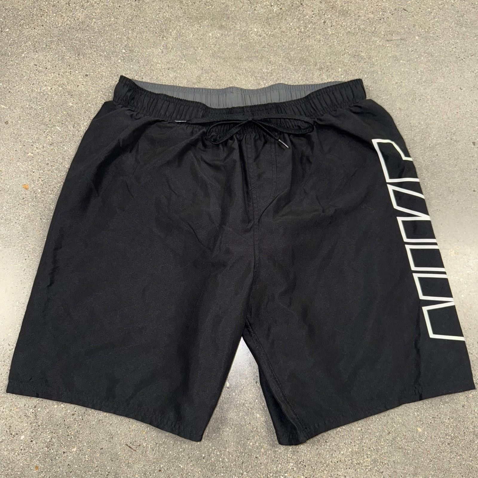 Nike Nike Shorts Mens XL Black Spell Out Swim Trunks Athletic New Size US 36 / EU 52 - 1 Thumbnail