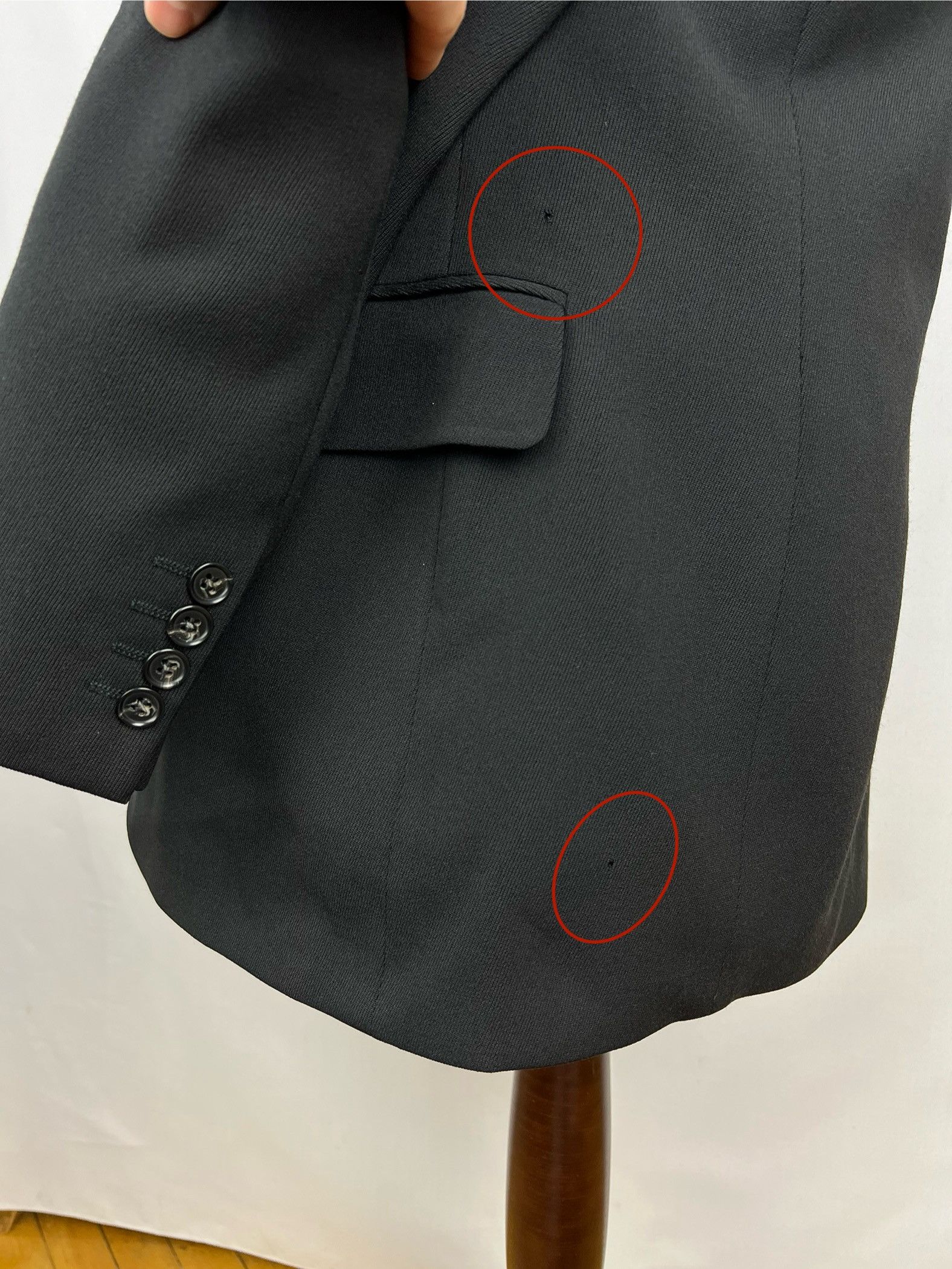 Yves Saint Laurent Vintage Solid Classic-Fit Wool Sport Coat Blazer Size 42R - 10 Thumbnail