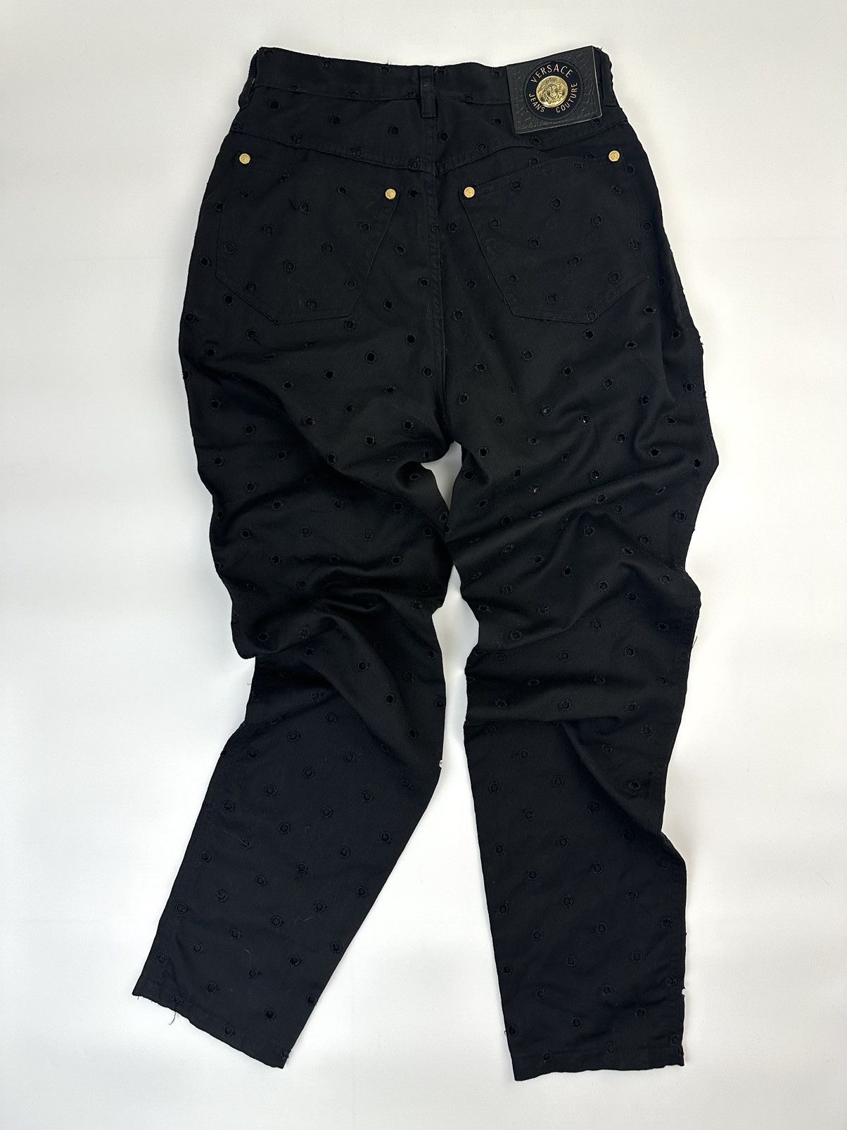 Versace Jeans Couture VERSACE Jeans Couture Perforated Pants Size 28" / US 6 / IT 42 - 6 Thumbnail