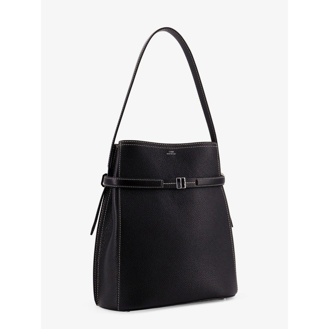 Toteme TOTEME Black Leather Belted Bucket Bag New Size ONE SIZE - 3 Thumbnail