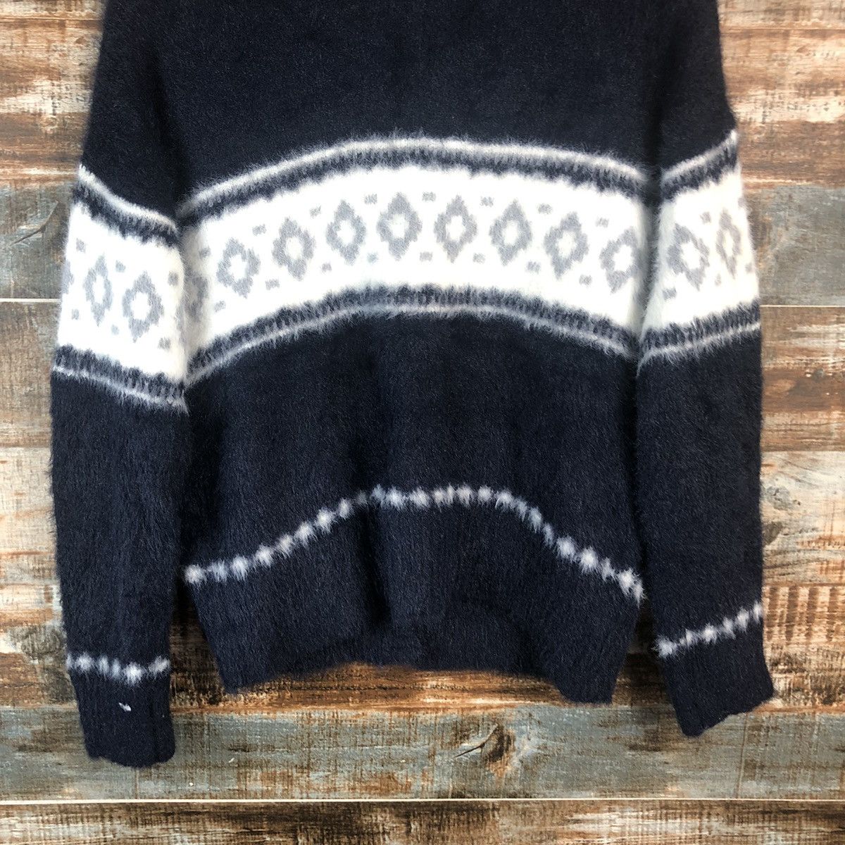 Japanese Brand DL Samansa Mos2 Black Cardigan Knitweaer #C398 Size M / US 6-8 / IT 42-44 - 14 Thumbnail