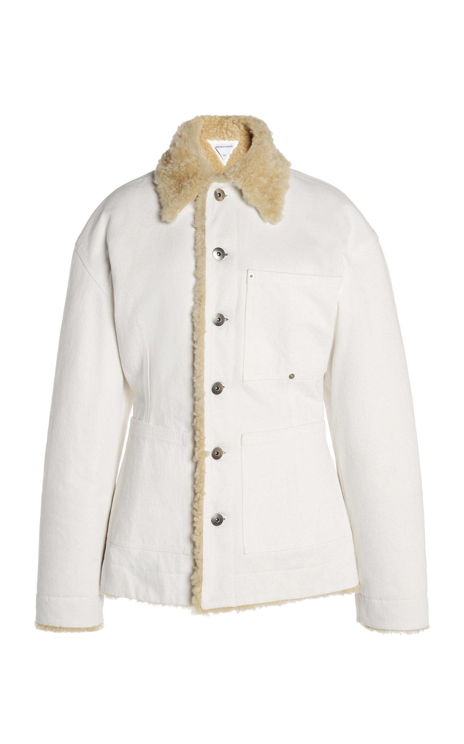 Bottega Veneta o1loc1c0824 708212 Jacket in White Size M / US 6-8 / IT 42-44 - 1 Thumbnail