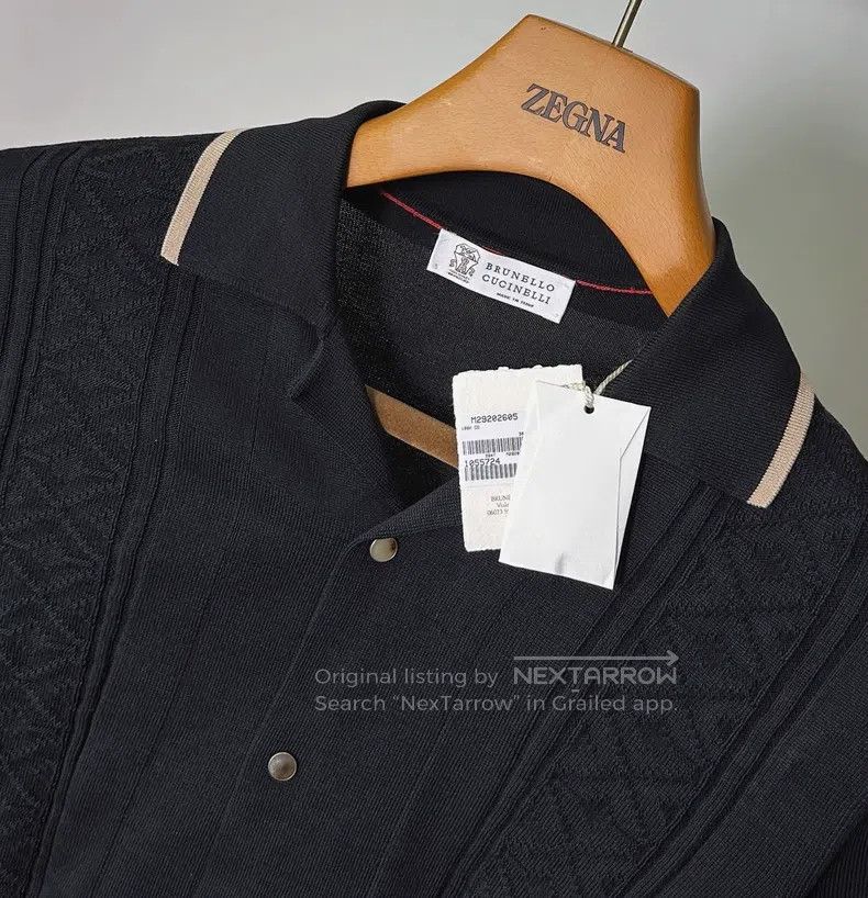 Brunello Cucinelli Brunello Cucinelli Men's short-sleeve knit cardigan Size US M / EU 48-50 / 2 - 4 Thumbnail