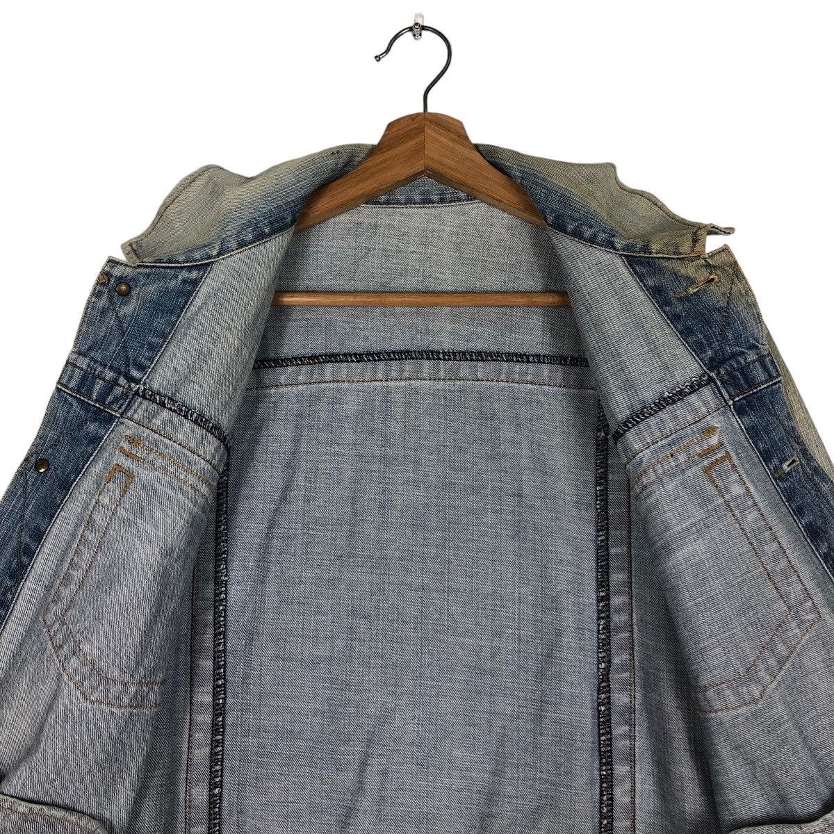 Japanese Brand 🔥Vtg Denim Biker Jacket Topvalu Issey Miyake Japan Size US L / EU 52-54 / 3 - 12 Thumbnail