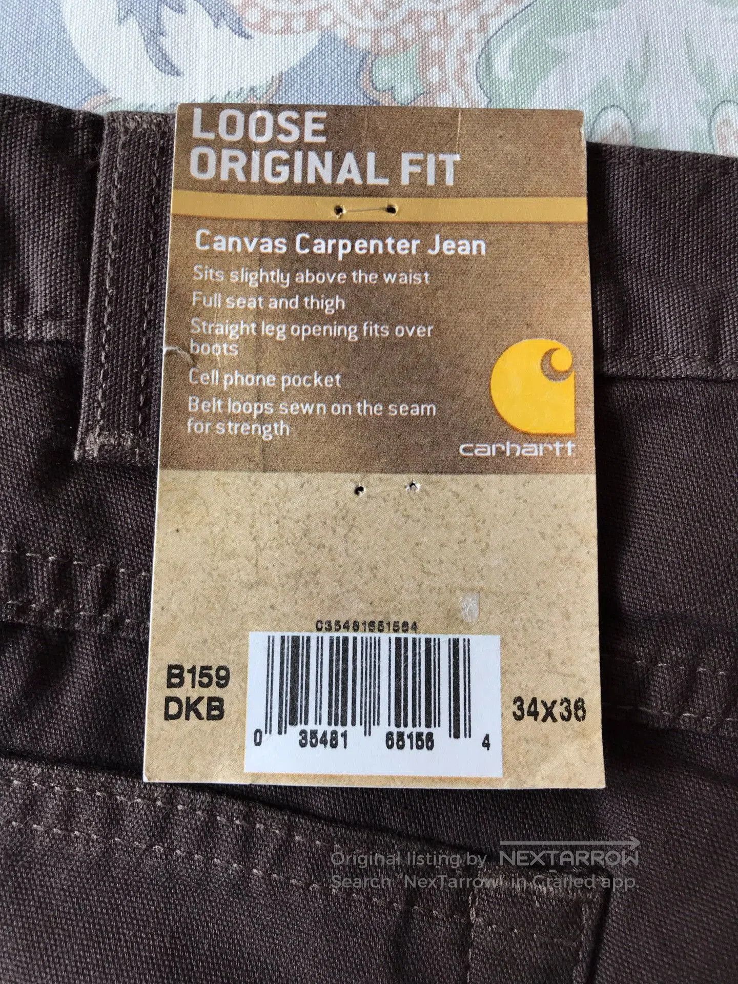 Carhartt Carhartt B159 DKB Canvas Work Pants. Size US 34 / EU 50 - 8 Thumbnail