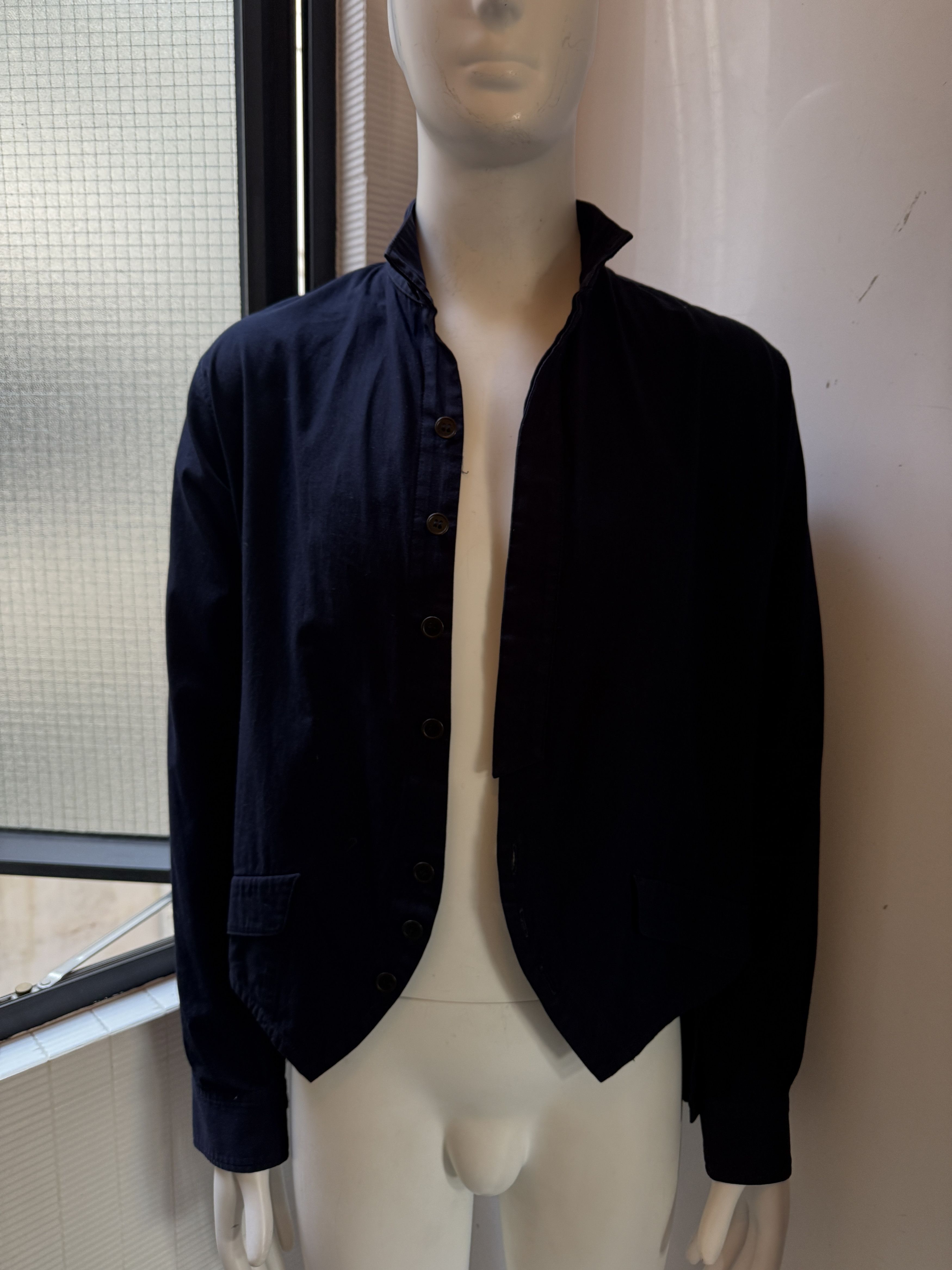 Yohji Yamamoto YOHJI YAMAMOTO HOMME navy hi neck cropped front flap pocketed overshirt JP3 L Size US L / EU 52-54 / 3 - 17 Thumbnail