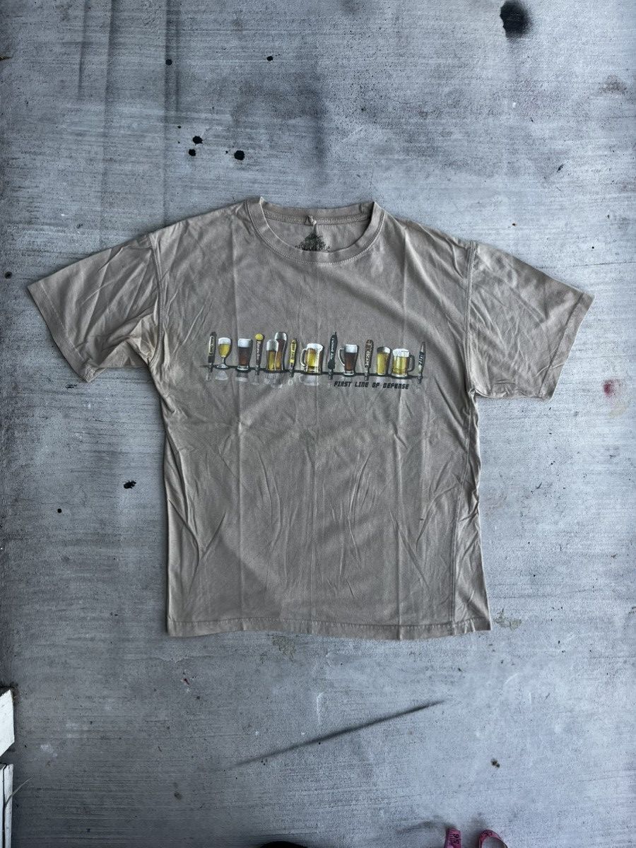 Vintage Vintage “First Line of Defense” Beer Graphic Tee Size US L / EU 52-54 / 3 - 1 Thumbnail