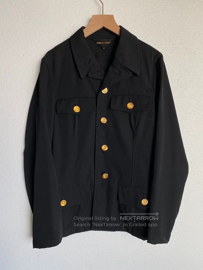 Comme des Garcons Comme des Garcons Gold Button Deconstructed Wool Jacket Size S / US 4 / IT 40 - 1 Thumbnail