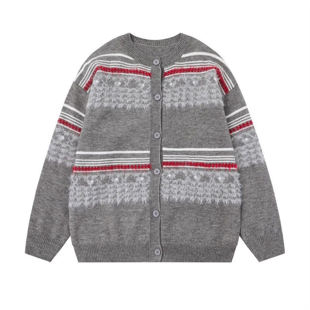 Vintage Men's Loose Casual Button Knit Striped Cardigan Sweater Size US M / EU 48-50 / 2 - 1 Thumbnail