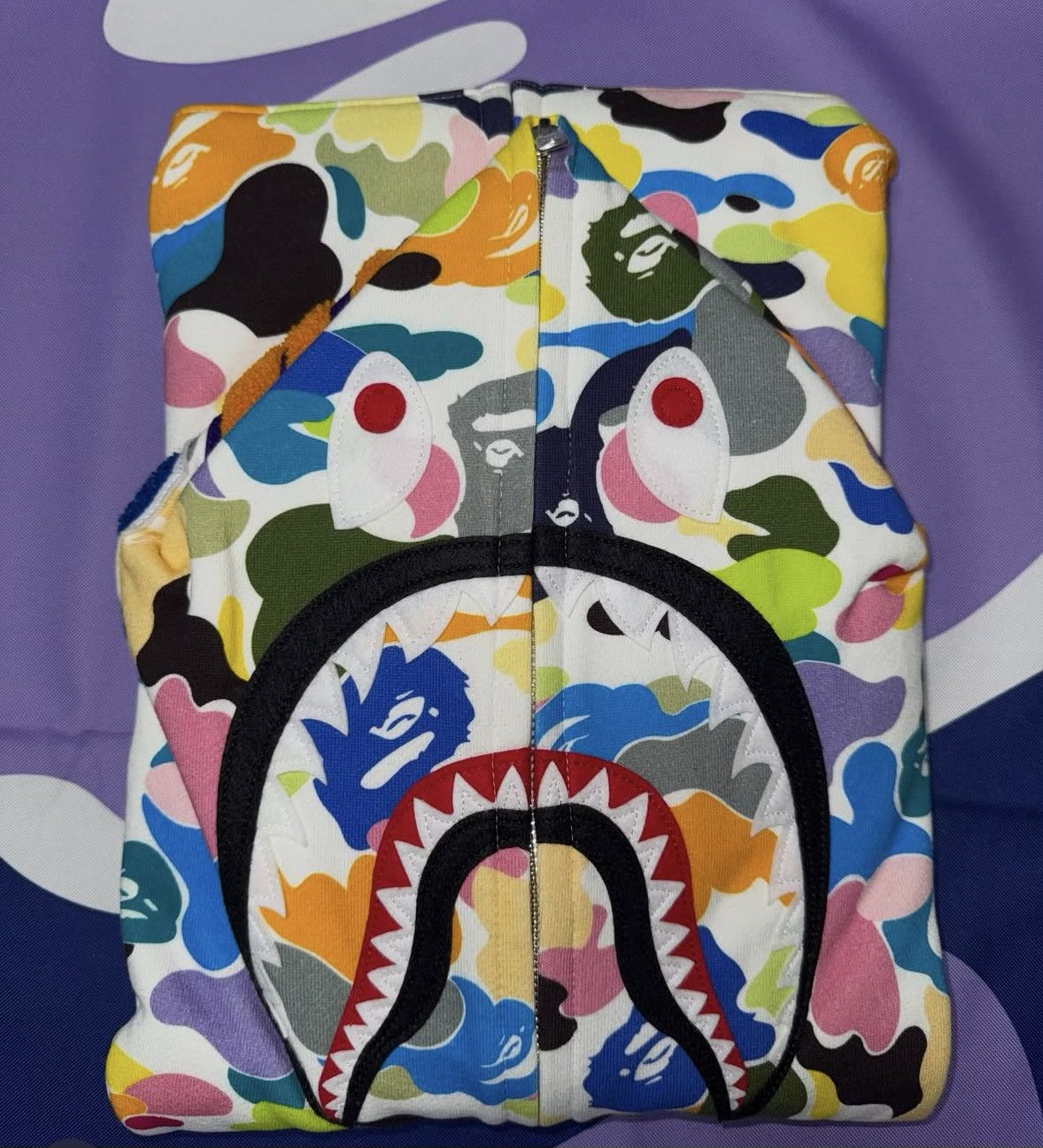 Bape Multi Camo Shark Hoodie 2019 Size US XL / EU 56 / 4 - 1 Thumbnail