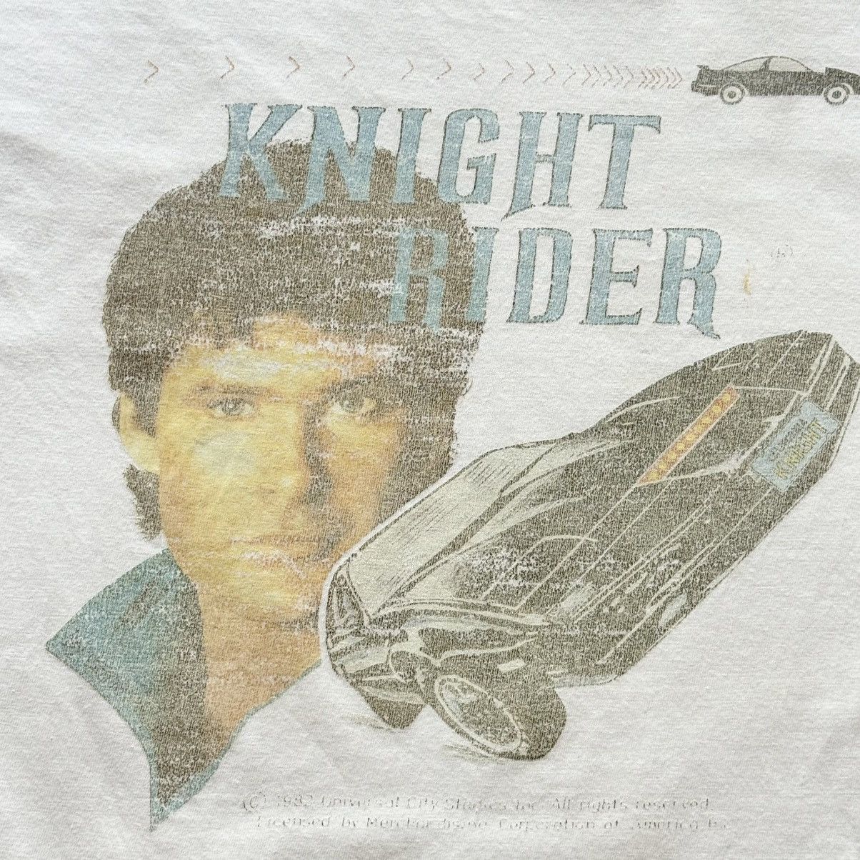 Band Tees 1982 Knight Rider True Vintage Big Logo TV T-Shirt Tee Size US M / EU 48-50 / 2 - 3 Thumbnail