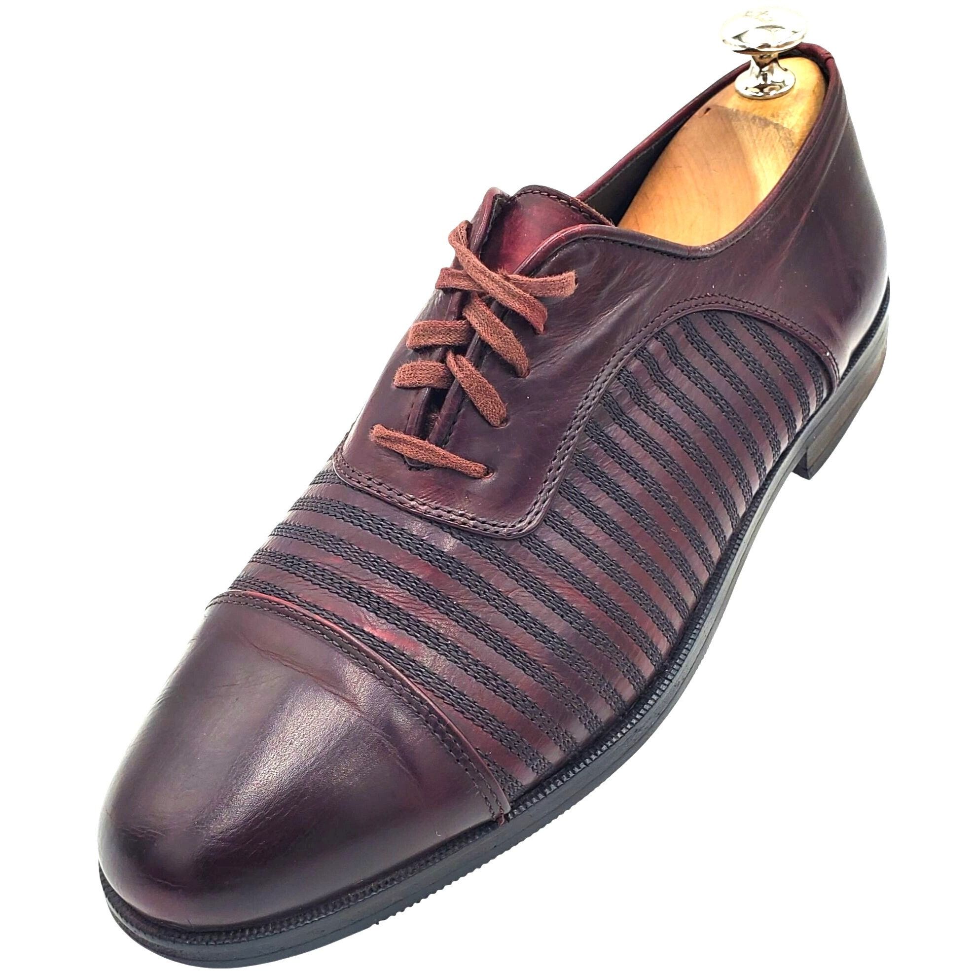 Other Italy Nazzareno Di Rosa Men's size 9 Burgundy Leather Men's Size US 9 / EU 42 - 6 Thumbnail
