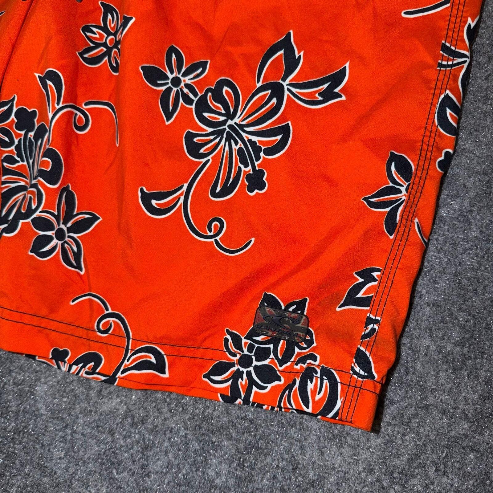 O'Neill O’Neill Orange Floral Surf Board Shorts Mens MD Vtg y2k Size US 32 / EU 48 - 2 Thumbnail