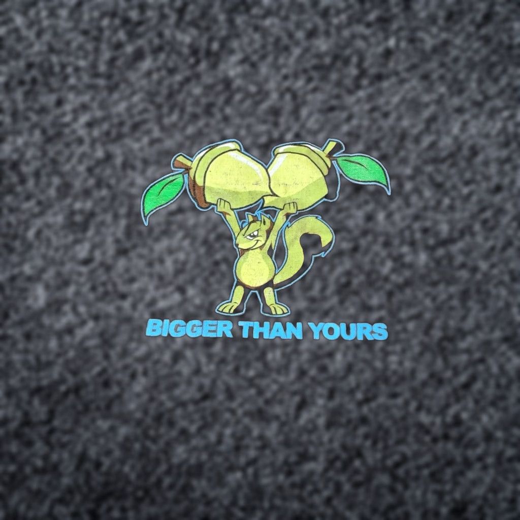 Vintage Vintage Y2K Mens 2XL T-Shirt Brown "Bigger Than Yours Squirrel Nuts" Graphic Distressed Size US XXL / EU 58 / 5 - 1 Thumbnail