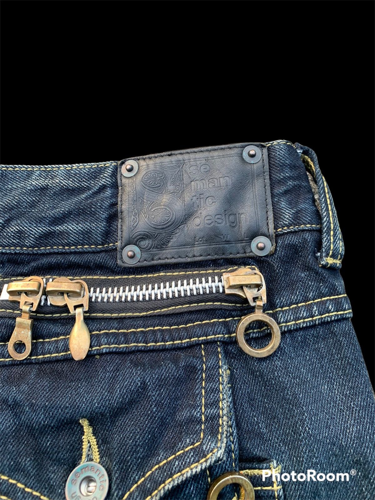 Le Grande Bleu (L.G.B.) 🖤BLACFRIDAY🖤Semantic multi zipper flared jeans LGB STYLE Size US 34 / EU 50 - 4 Thumbnail