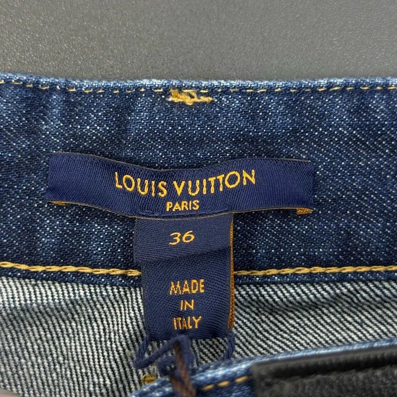 Louis Vuitton Louis Vuitton Washed blue classic leather logo jeans 2505-N Size US 36 / EU 52 - 5 Thumbnail