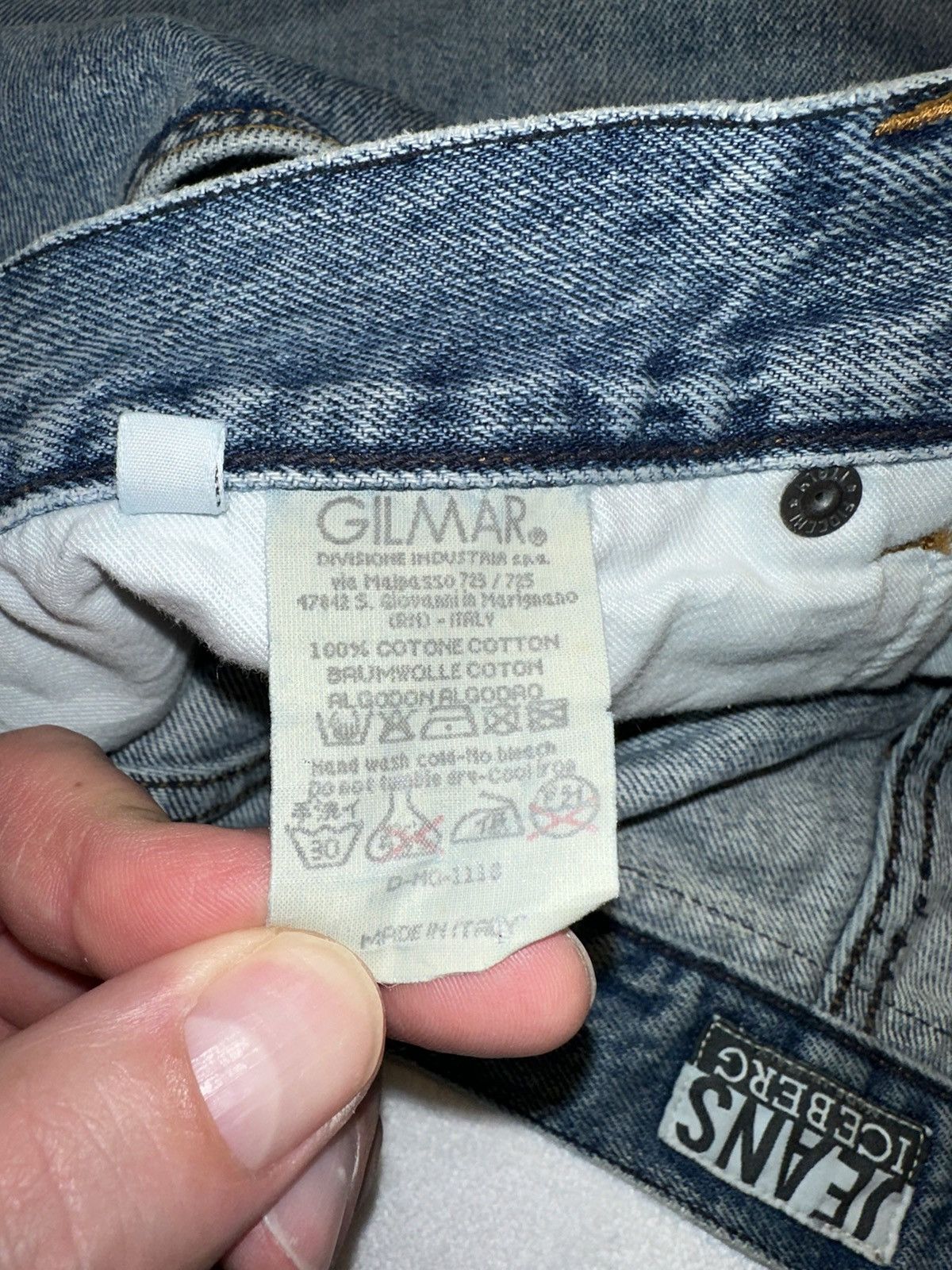 Iceberg × Vintage VTG Iceberg Jean Shorts Mens 35x14 Made In Italy Size US 35 - 3 Thumbnail