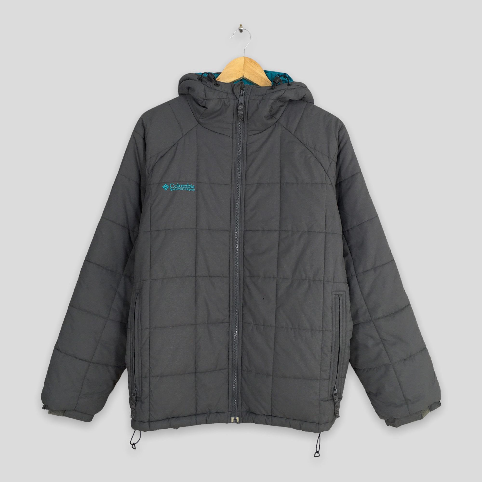 Columbia Vintage 90's Columbia Hoodie Black Puffer Jacket Medium Size US M / EU 48-50 / 2 - 1 Thumbnail