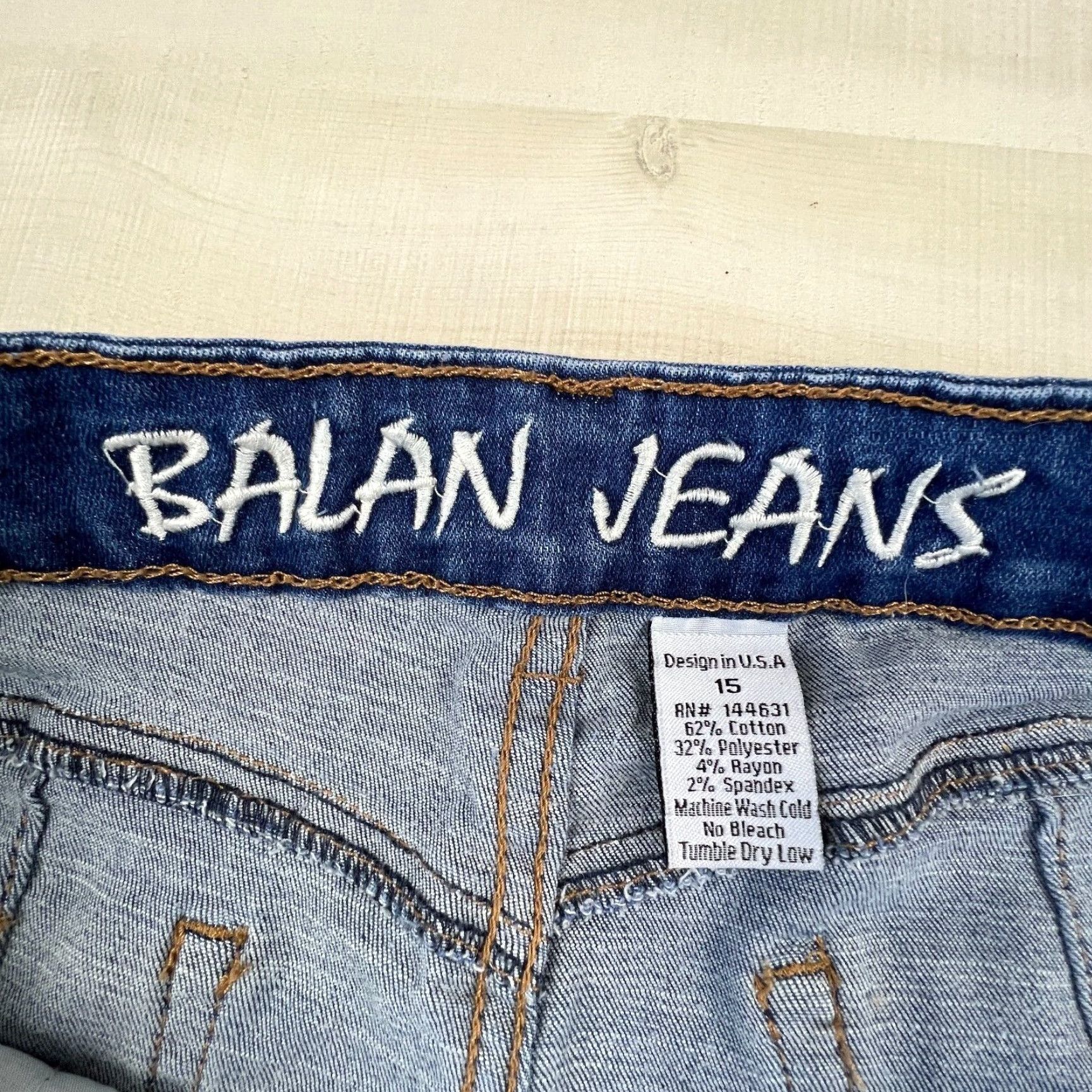 Vintage Balan Womens Distressed Skinny Jeans Blue High Waist Juniors 15 Cropped Medium Size 36" / US 14 / IT 50 - 4 Thumbnail
