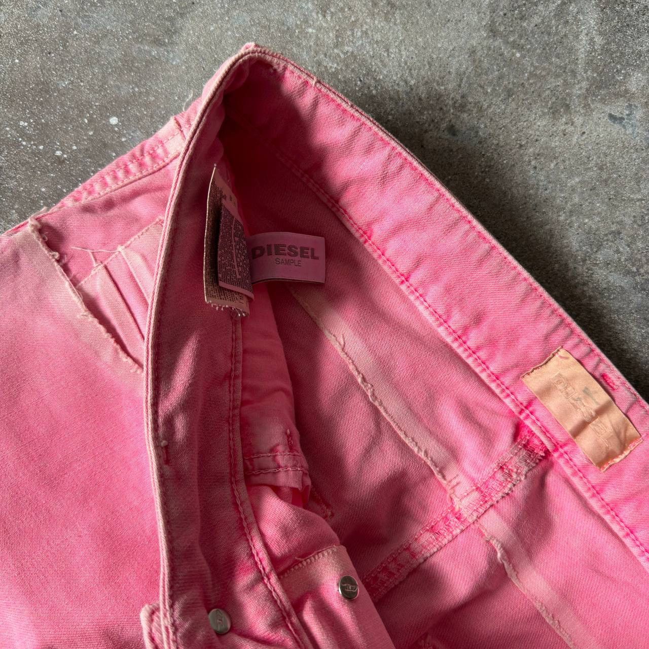 Diesel Y2K Diesel Vintage Pink Washed Mini Skirt Size 28" / US 6 / IT 42 - 7 Thumbnail