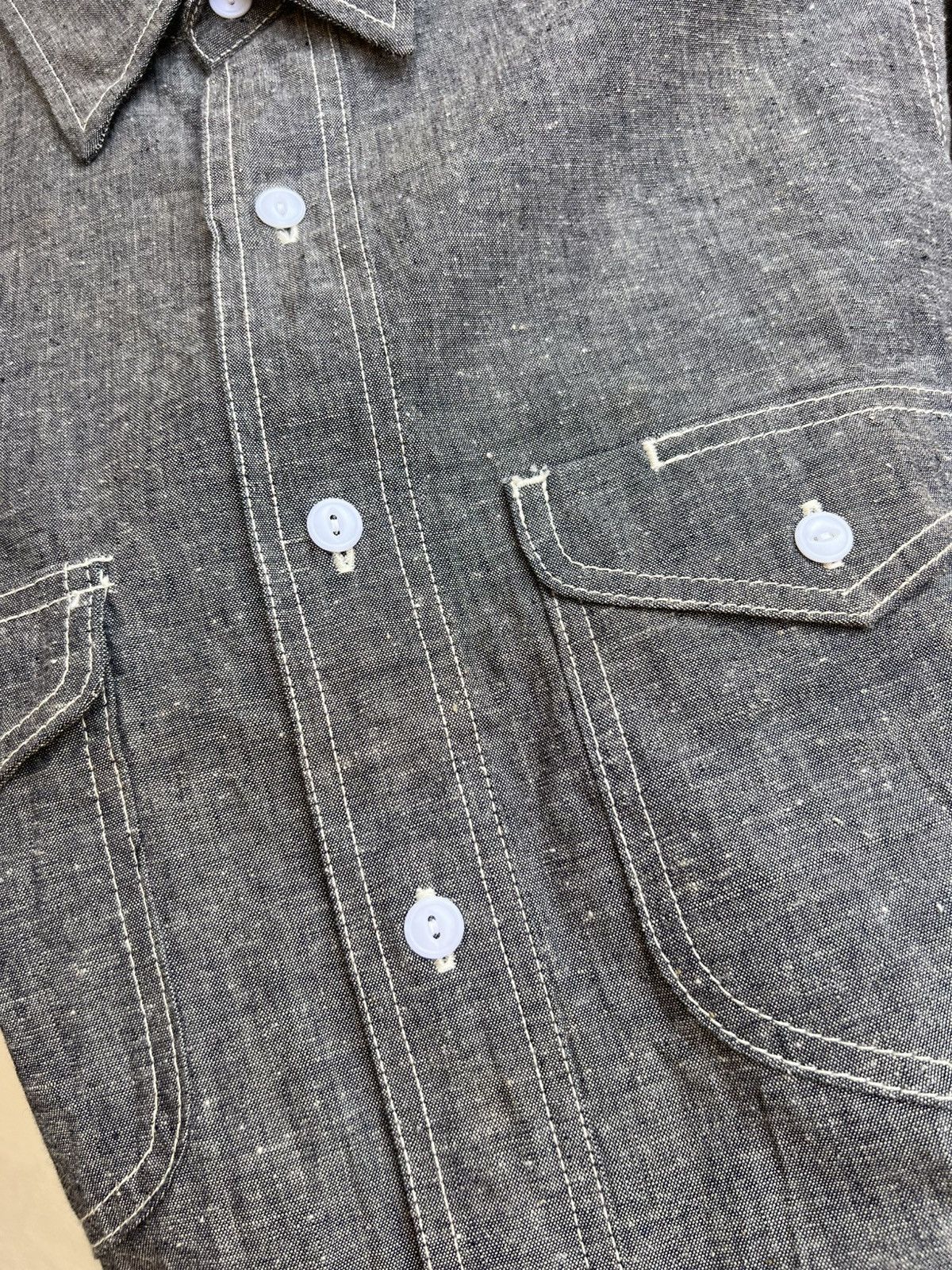 45rpm Dope & Drakkar Japan Chambray Work Shirt Size US M / EU 48-50 / 2 - 3 Thumbnail
