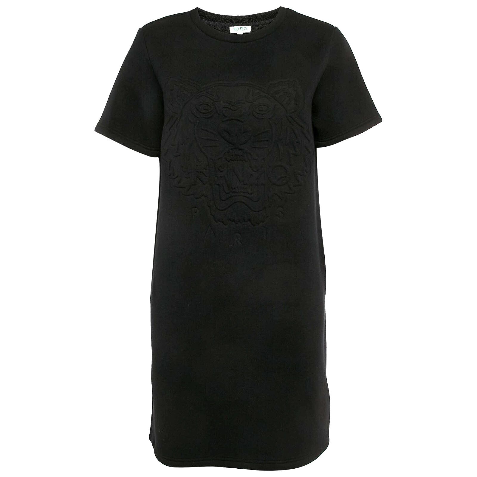 Kenzo KENZO Black Tiger Embossed Jersey Crewneck T Shirt Dress XS Size XS / US 0-2 / IT 36-38 - 1 Thumbnail