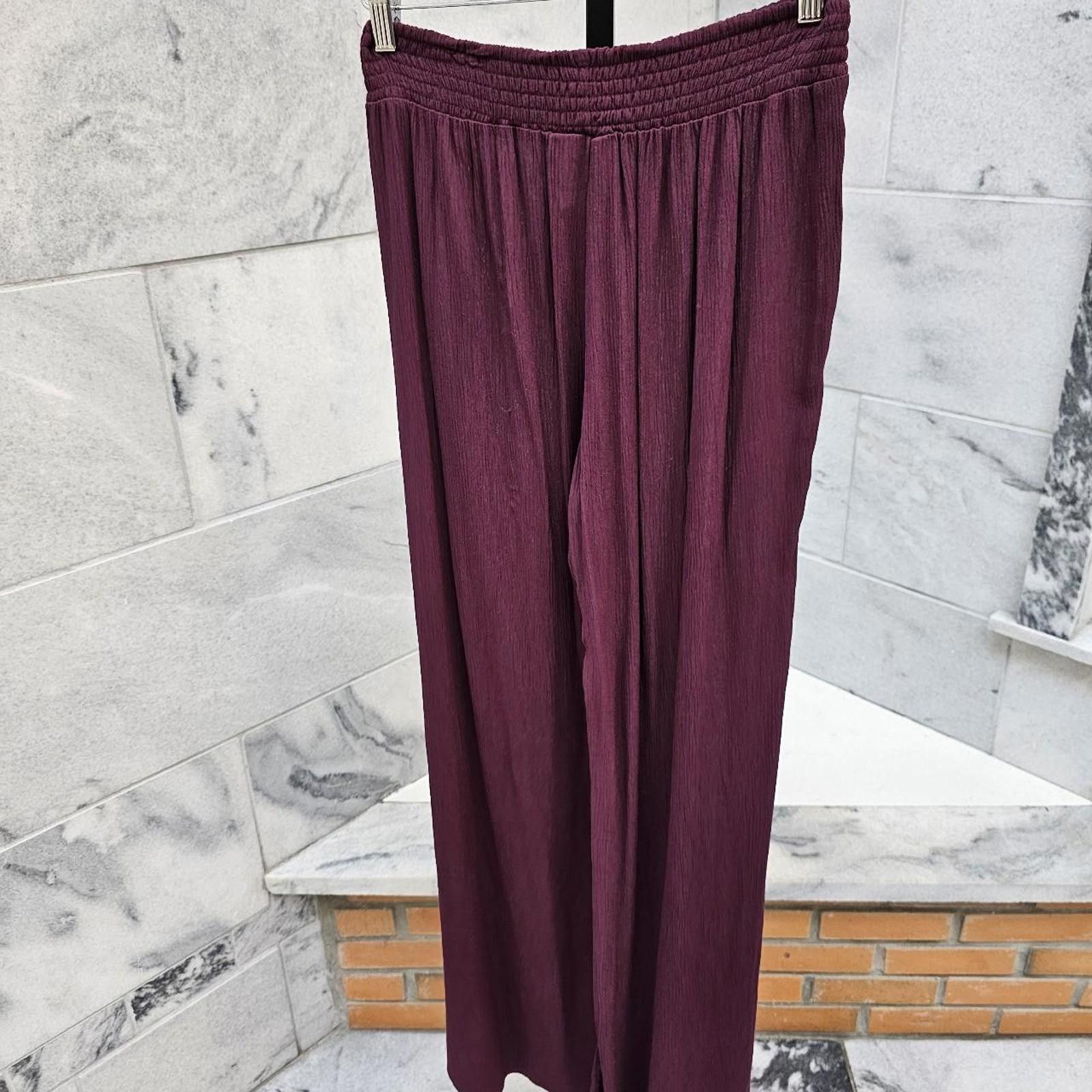 Designer Mudd Women's Burgundy Boho Pants Size ONE SIZE - 6 Thumbnail