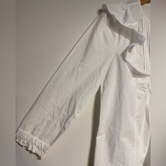 Joie Joie White Ruffle Front Pintuck Blouse Size S Size S / US 4 / IT 40 - 6 Thumbnail