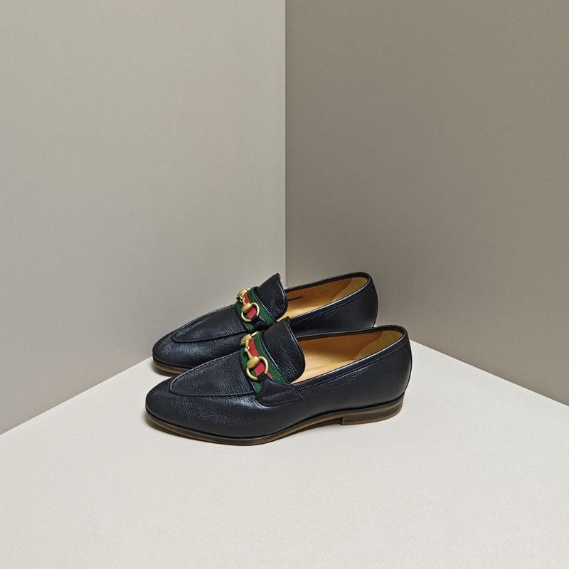 Gucci Gucci Black Leather Laceless Loafers for Men - Size US 8 / EU 41 - 1 Thumbnail