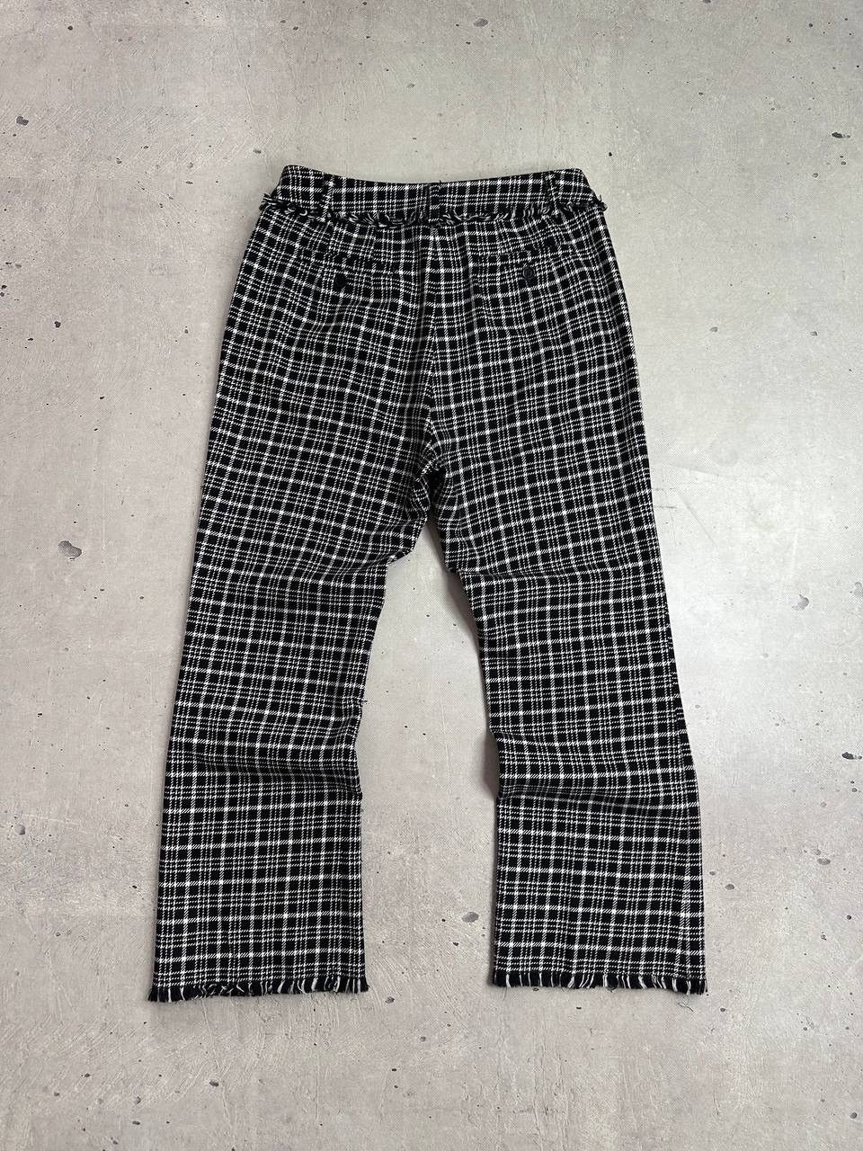 Weekend Max Mara Max Mara Weekend Check Pants Frayed Hem Cropped Trousers E38 Size 28" / US 6 / IT 42 - 9 Thumbnail