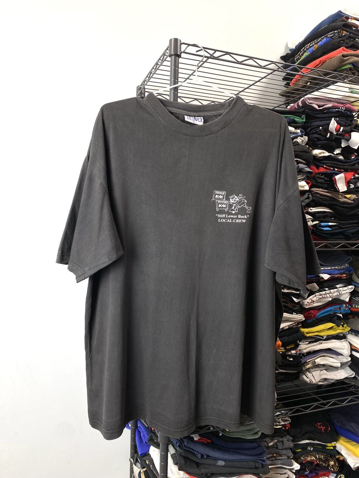 AC/DC 🔥Rare! Vintage 1995 AcDc Stiff Lower Back Local Crew T Shirt Size US XL / EU 56 / 4 - 1 Thumbnail