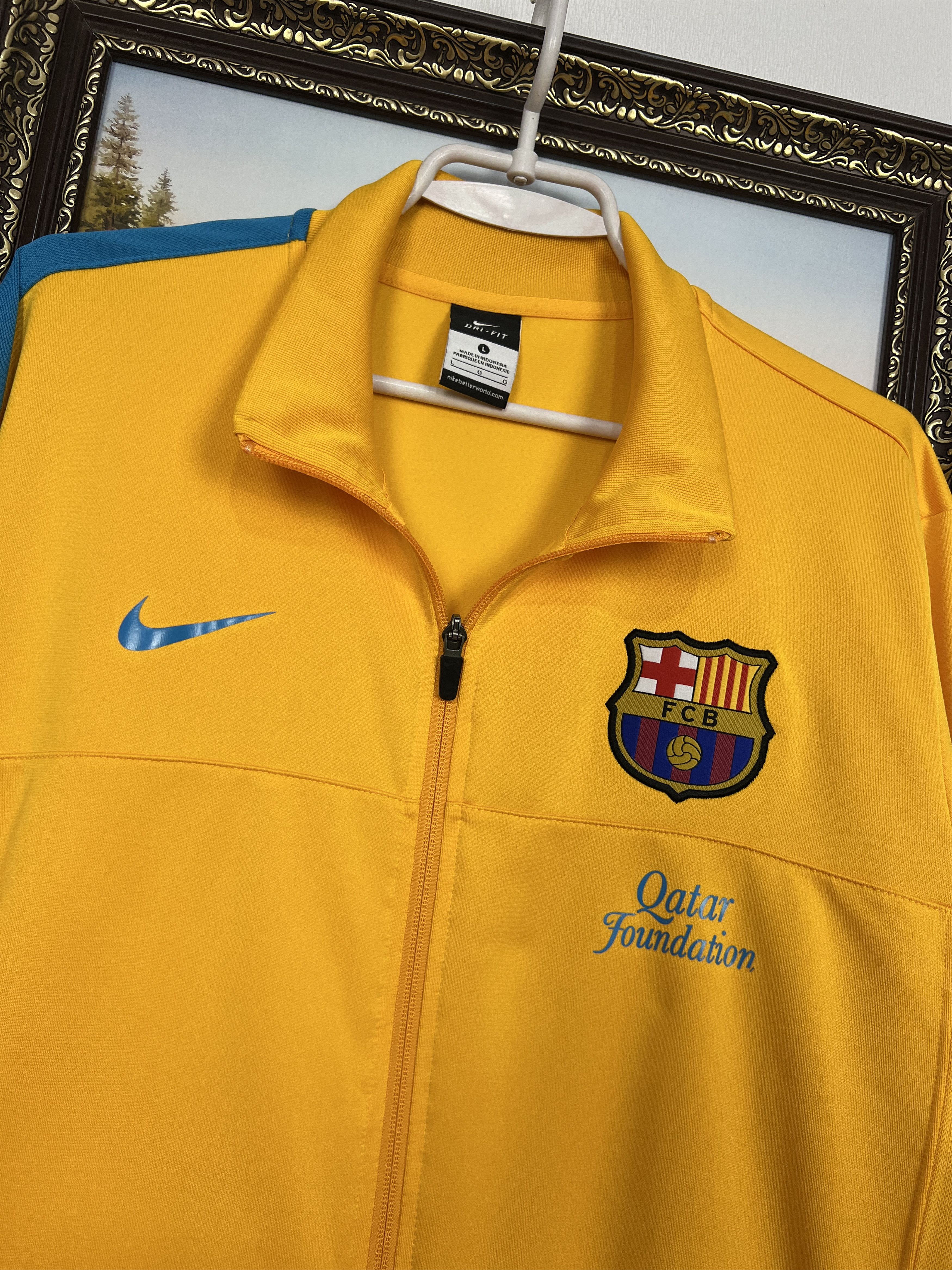 Nike Barcelona Football Jacket Soccer Track Top Maglia Rare Size US L / EU 52-54 / 3 - 3 Thumbnail