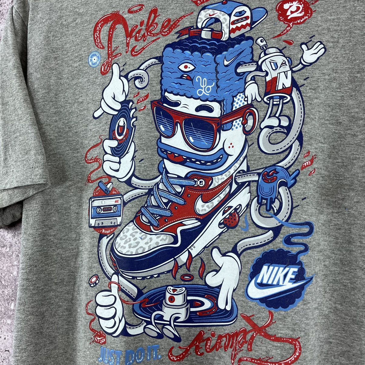 Nike × Vintage Nike T-Shirt Just Do It Air Max Big Logo Y2K Grey Size L Size US L / EU 52-54 / 3 - 6 Thumbnail