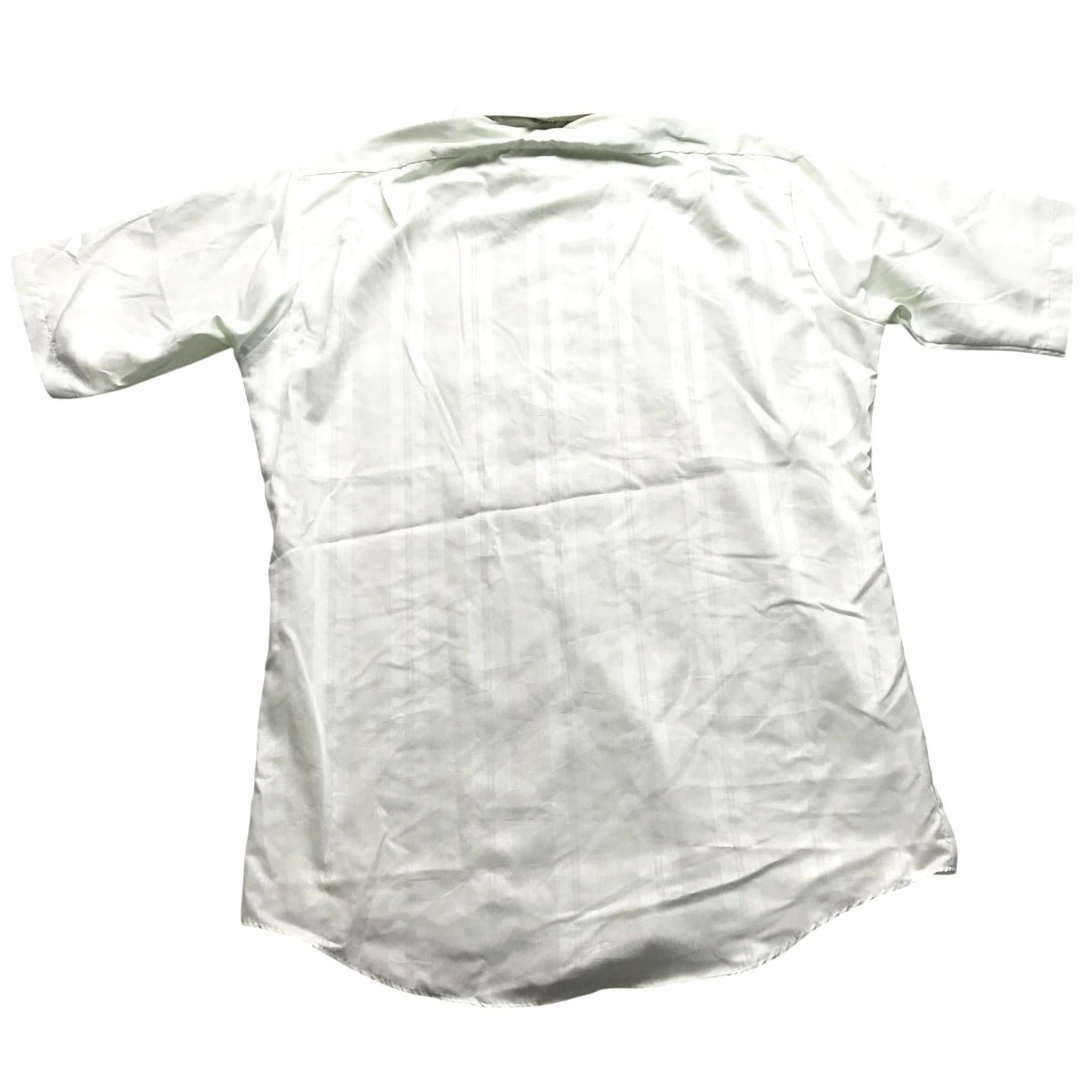 Vintage VINTAGE Button-Up Shirt Mens Large L Short Sleeve Striped Green Docked 60s 70s Casual Travel Mens Shirt Size US L / EU 52-54 / 3 - 5 Thumbnail
