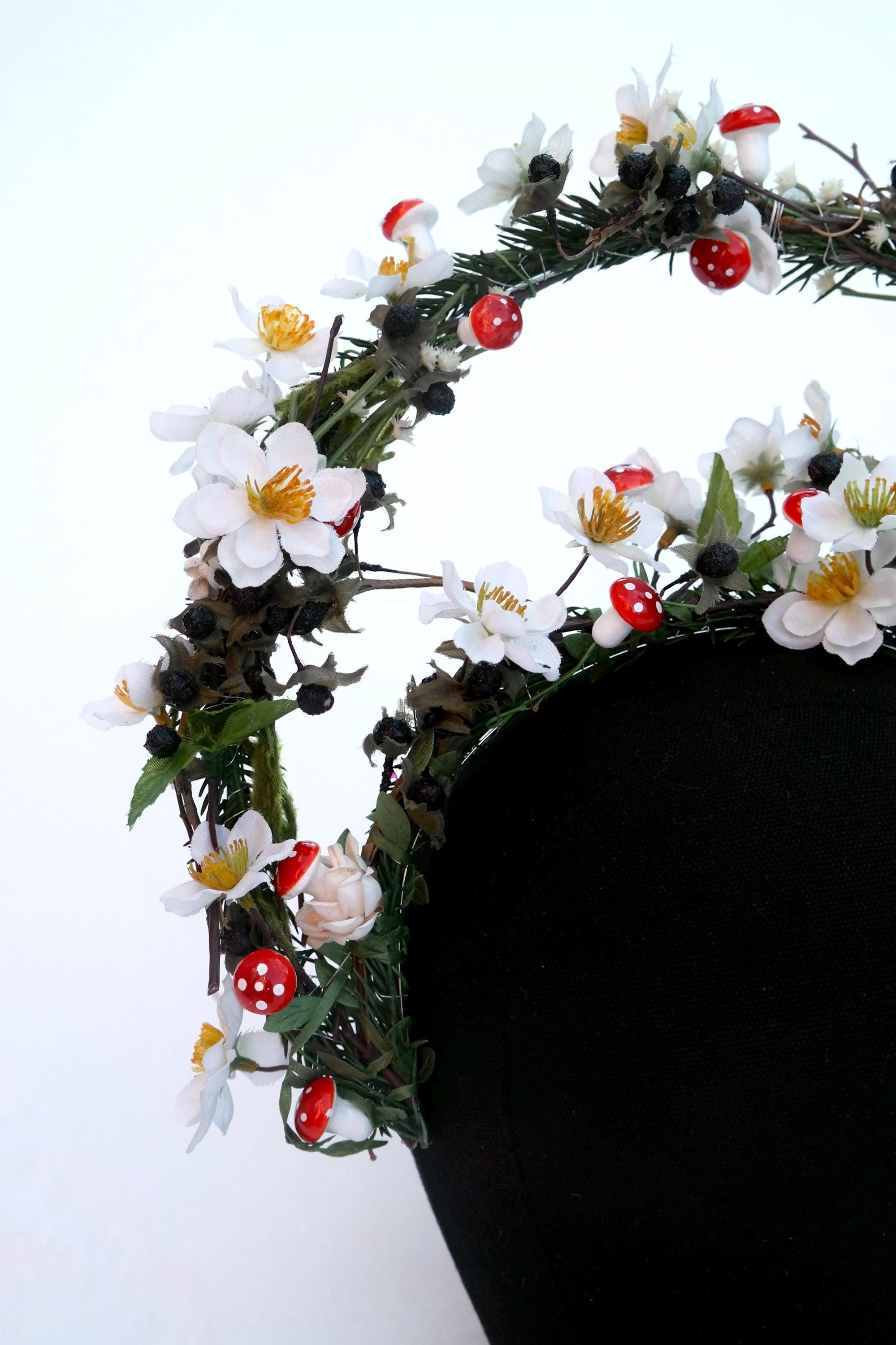 Handmade Flower & Mushroom Halo Headpiece Size ONE SIZE - 2 Thumbnail
