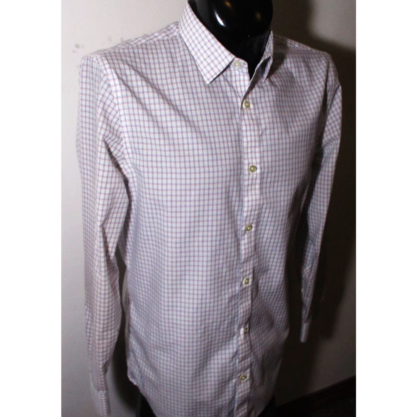Banana Republic BANANA REPUBLIC White Blue/Pink "Slim Fit" Shirt Men's L Casual Button-Up Long Sleeve - Banana Republic Men Shirt Slim Fit L White Blue/Pink Size US L / EU 52-54 / 3 - 3 Thumbnail