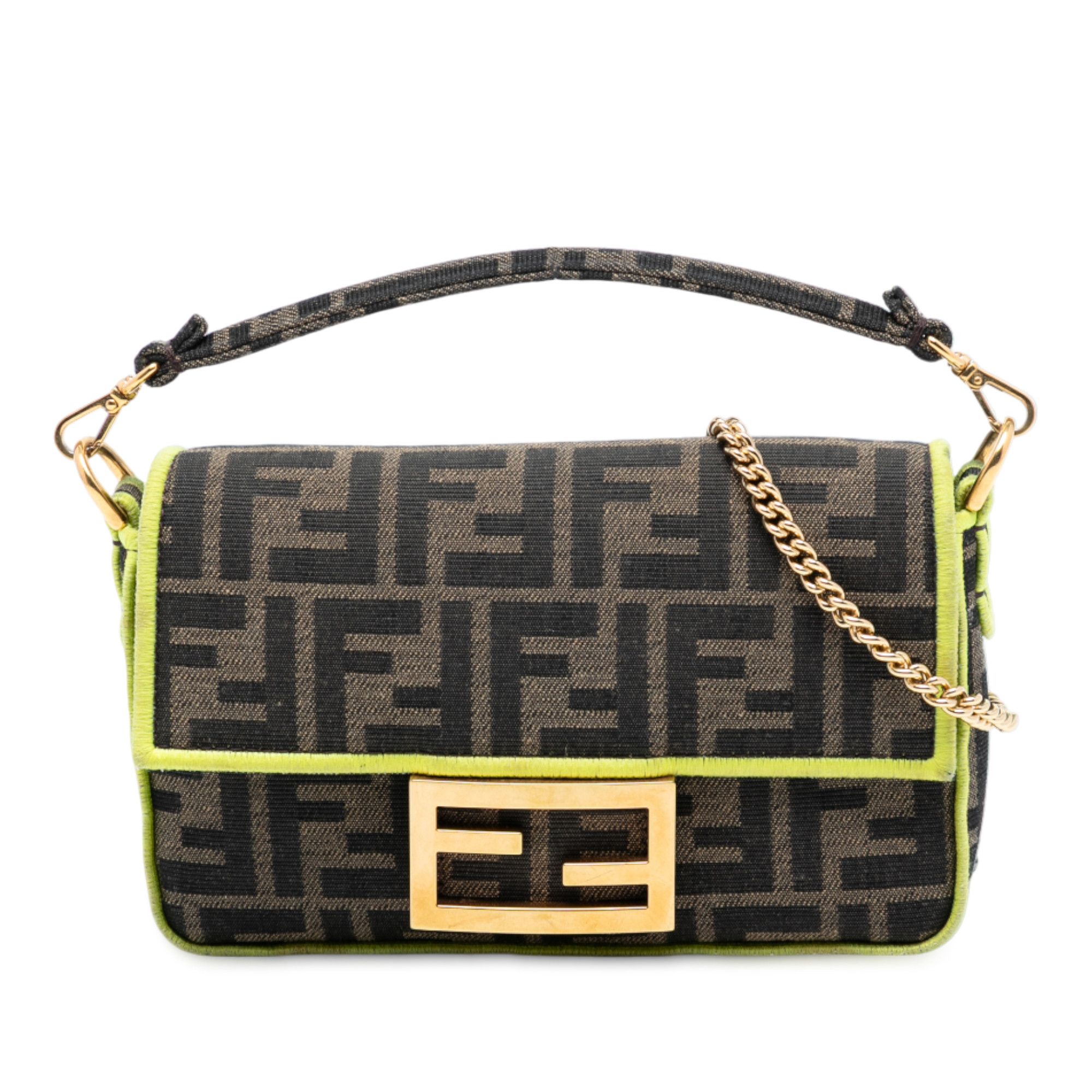 Fendi Fendi Mini Zucca Canvas 1974 Roma Amor Baguette Crossbody Size ONE SIZE - 1 Thumbnail