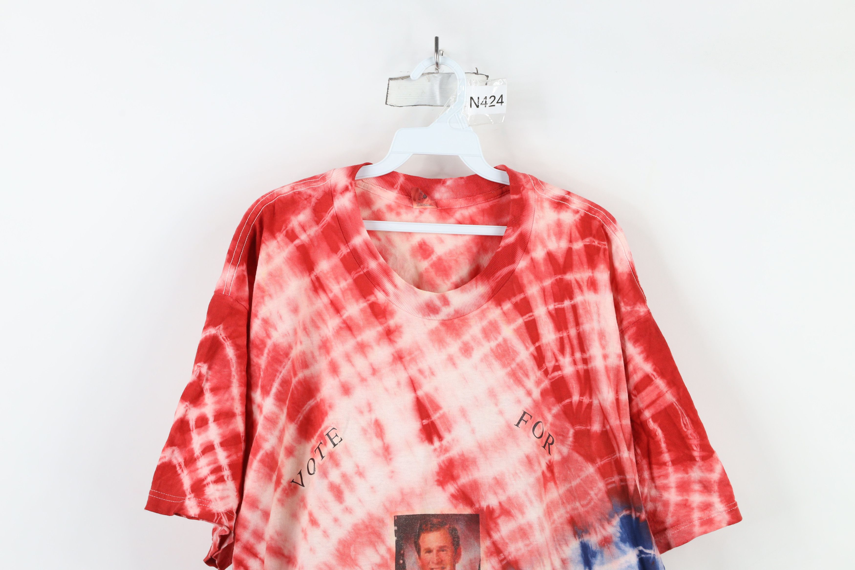 Vintage Vintage Y2K Vote For George W Bush Tie Dye T-Shirt Cotton Size US XXL / EU 58 / 5 - 2 Thumbnail
