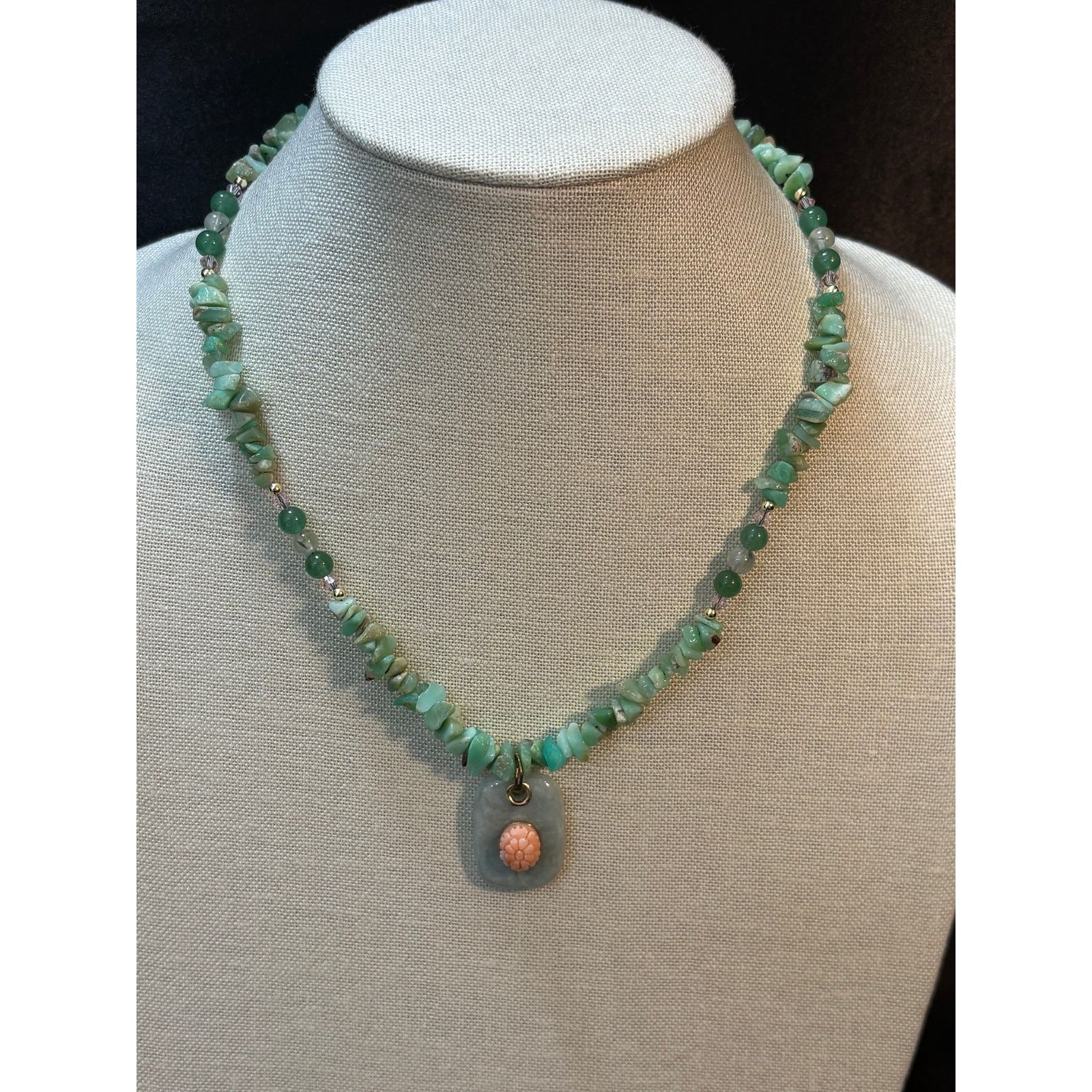 Other Vintage Jadeite Pendant Necklace 54g 1.25in Stone Size ONE SIZE - 3 Thumbnail