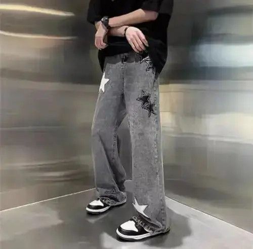 Japanese Brand VIBE Vintage street star embroidered jeans Size US 32 / EU 48 - 3 Thumbnail