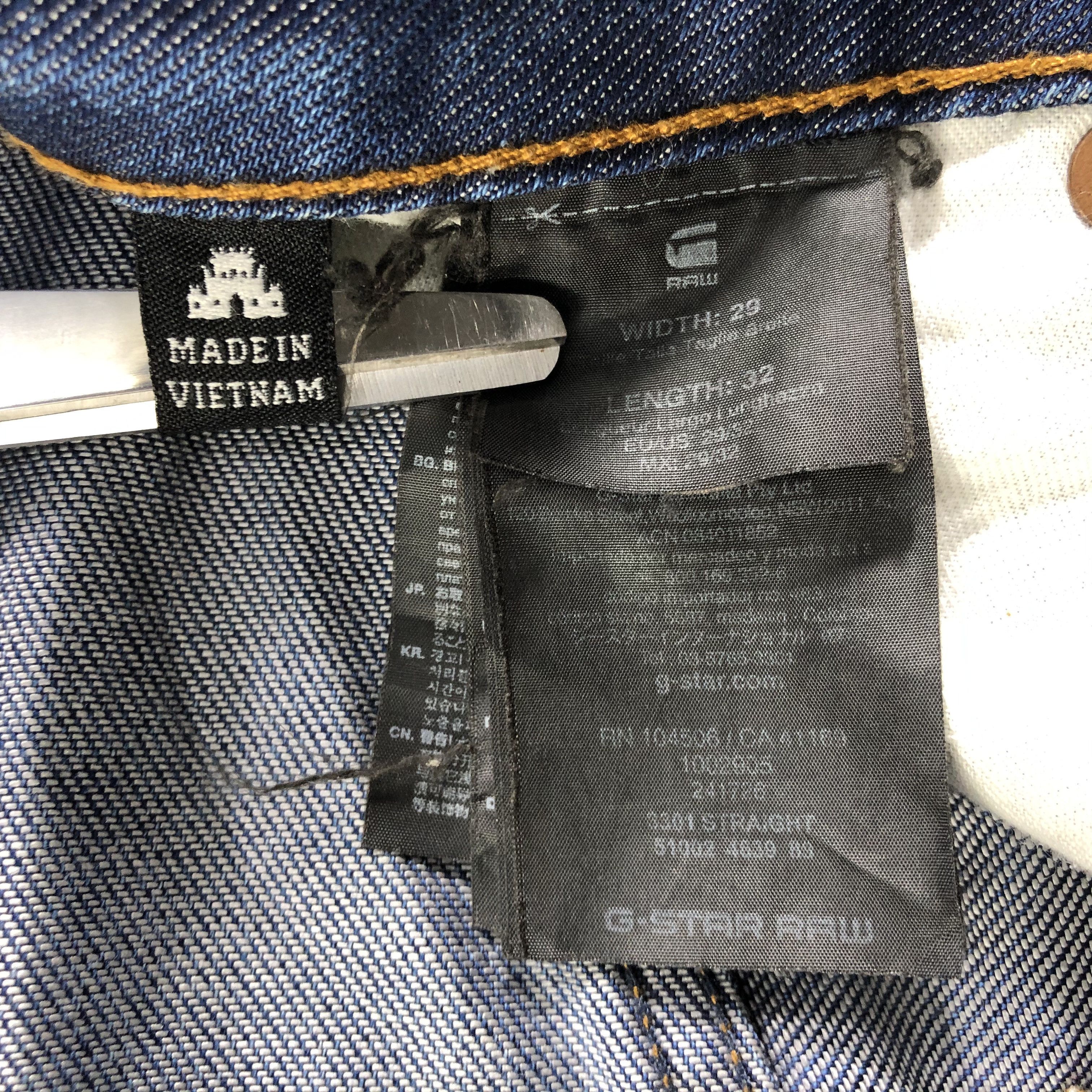 G-Star G Star Raw Jeans Faded Blue Distressed Denim KJ1506 Size US 29 - 12 Thumbnail