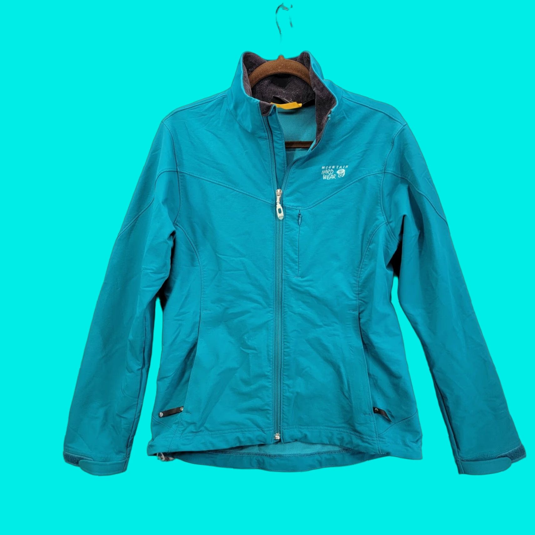 Mountain Hardwear MOUNTAIN HARD WEAR jacket WOMENS medium SOFT SHELL FULL ZIP TEAL/BLUE coat Size M / US 6-8 / IT 42-44 - 1 Thumbnail