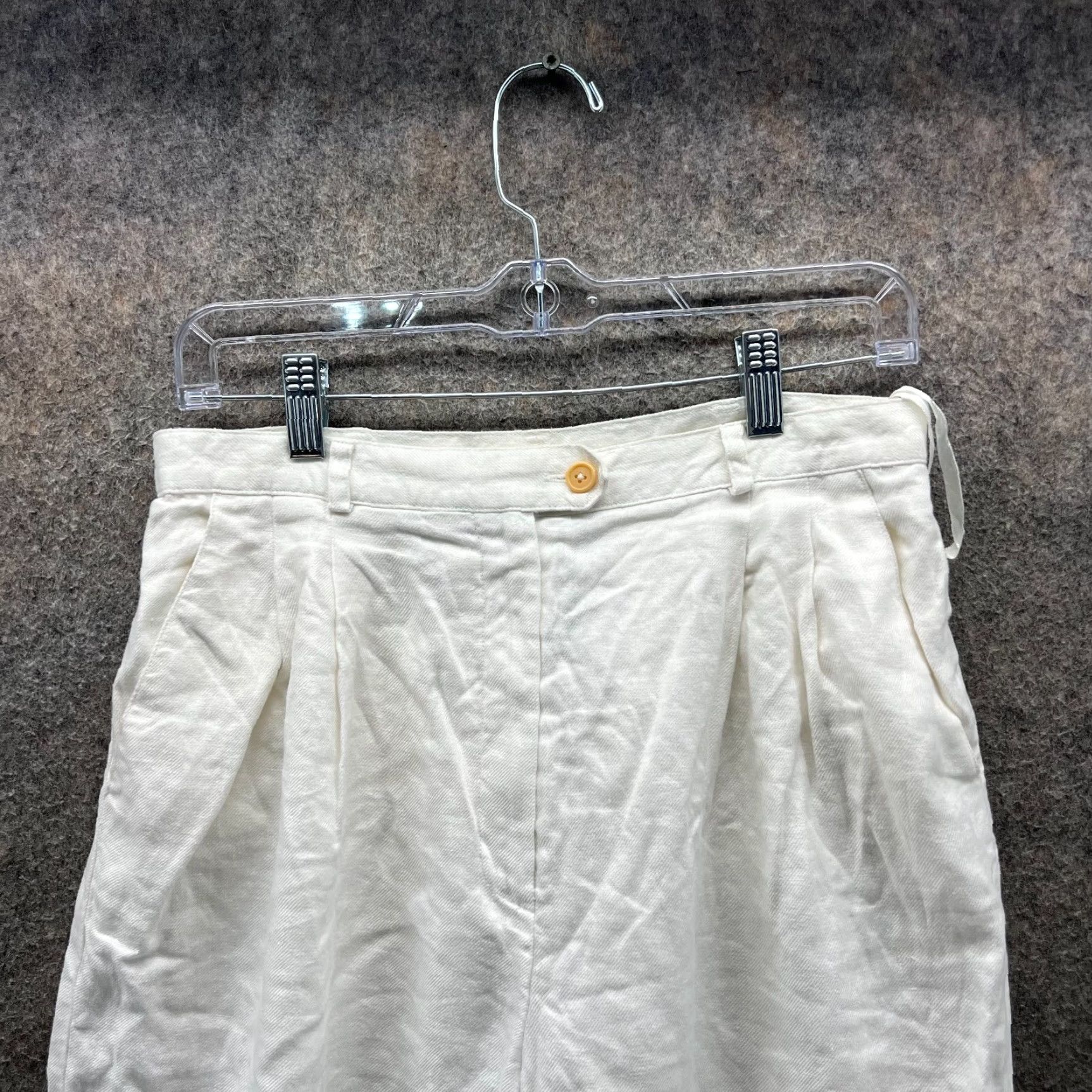 Ralph Lauren Lauren Ralph Lauren Dress Pants Women 10 White Linen Straight Hidden Pockets Solid 10 Womens Pants Brown? Size 32" / US 10 / IT 46 - 7 Thumbnail