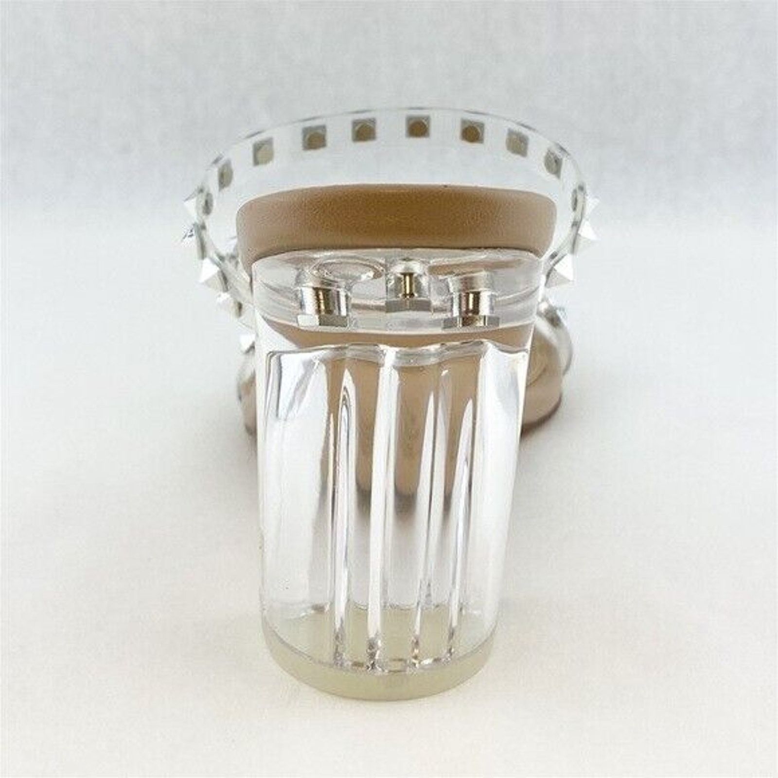 Steve Madden Steve Madden Lucite Cone Heel Clear Silver Stud Sandal 9 Size US 9 / IT 39 - 11 Thumbnail