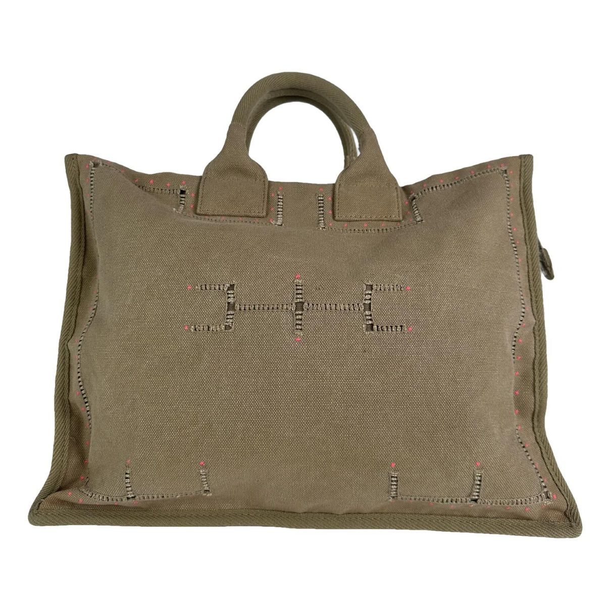 Issey Miyake Brown Cotton Handbag Size ONE SIZE - 1 Thumbnail